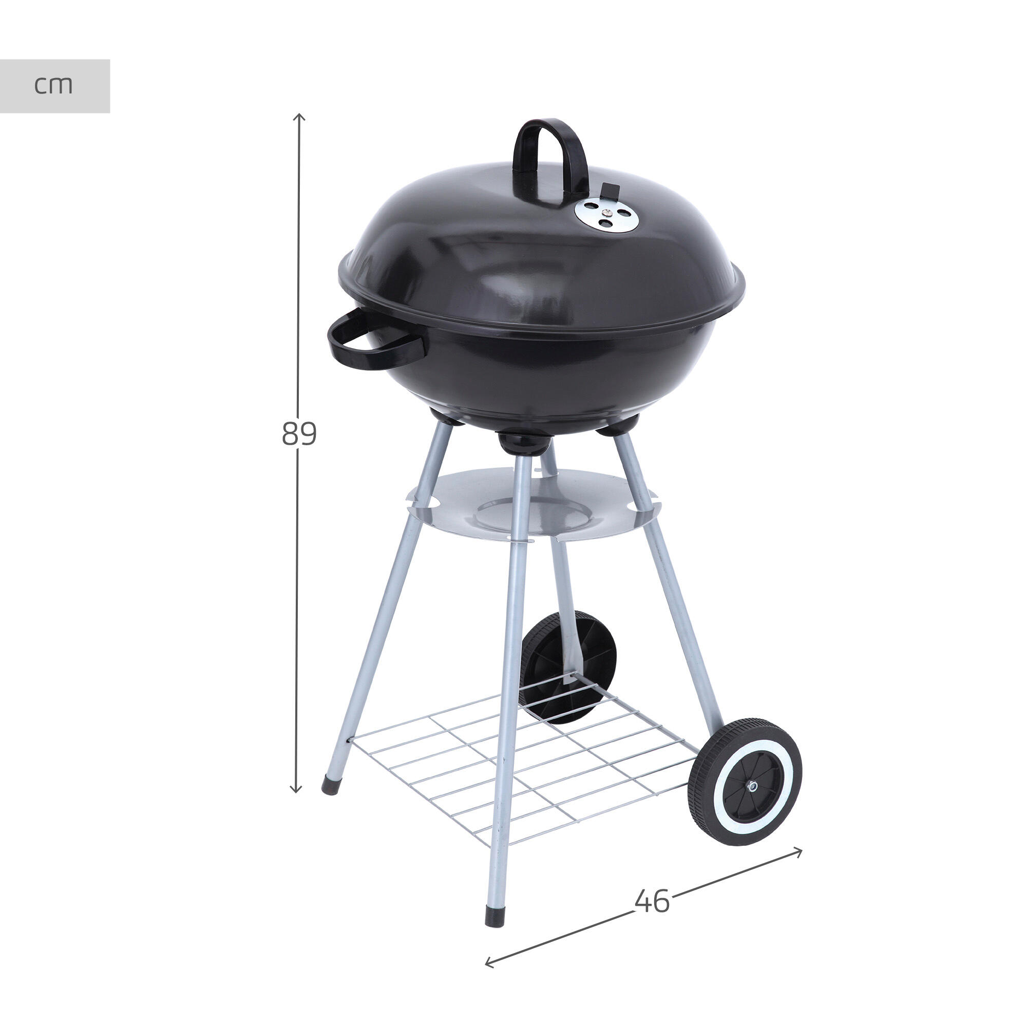 Barbecue portable au charbon de bois avec deux grilles Aktive 4/7