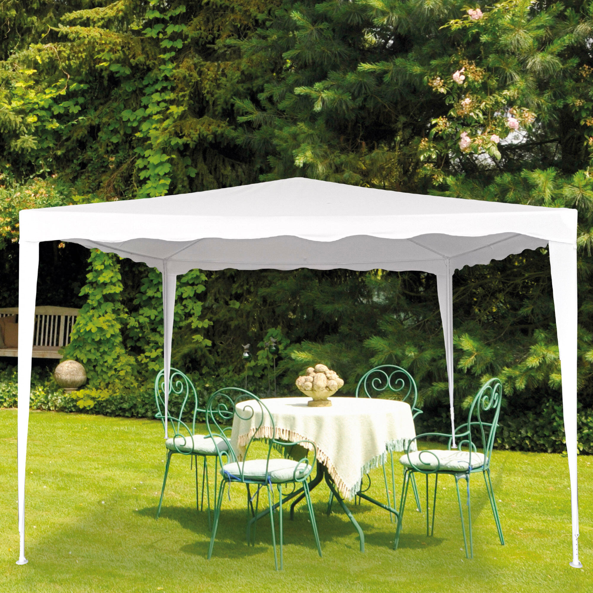 Gazebo de jardin en polyester blanc Aktive Garden 7/7