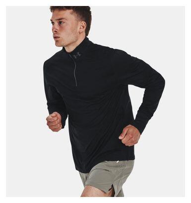 Camiseta Under Armour Qualifier Run 1/2 Zip Negra 3/7
