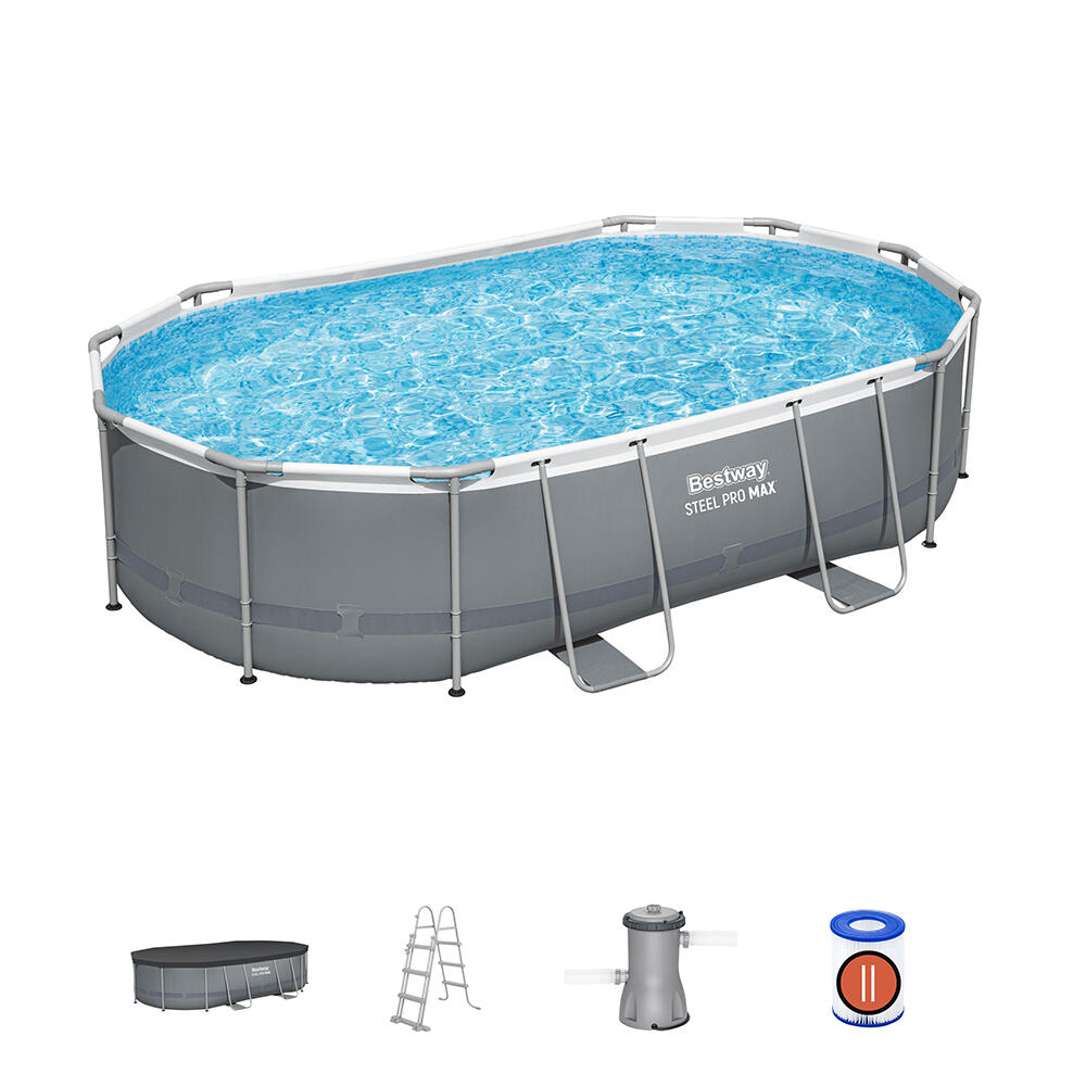 Bestway Steel Pro MAX Above Ground Pool Set Oval 4.88 m x 3.05 m x 1.07 m 4/7