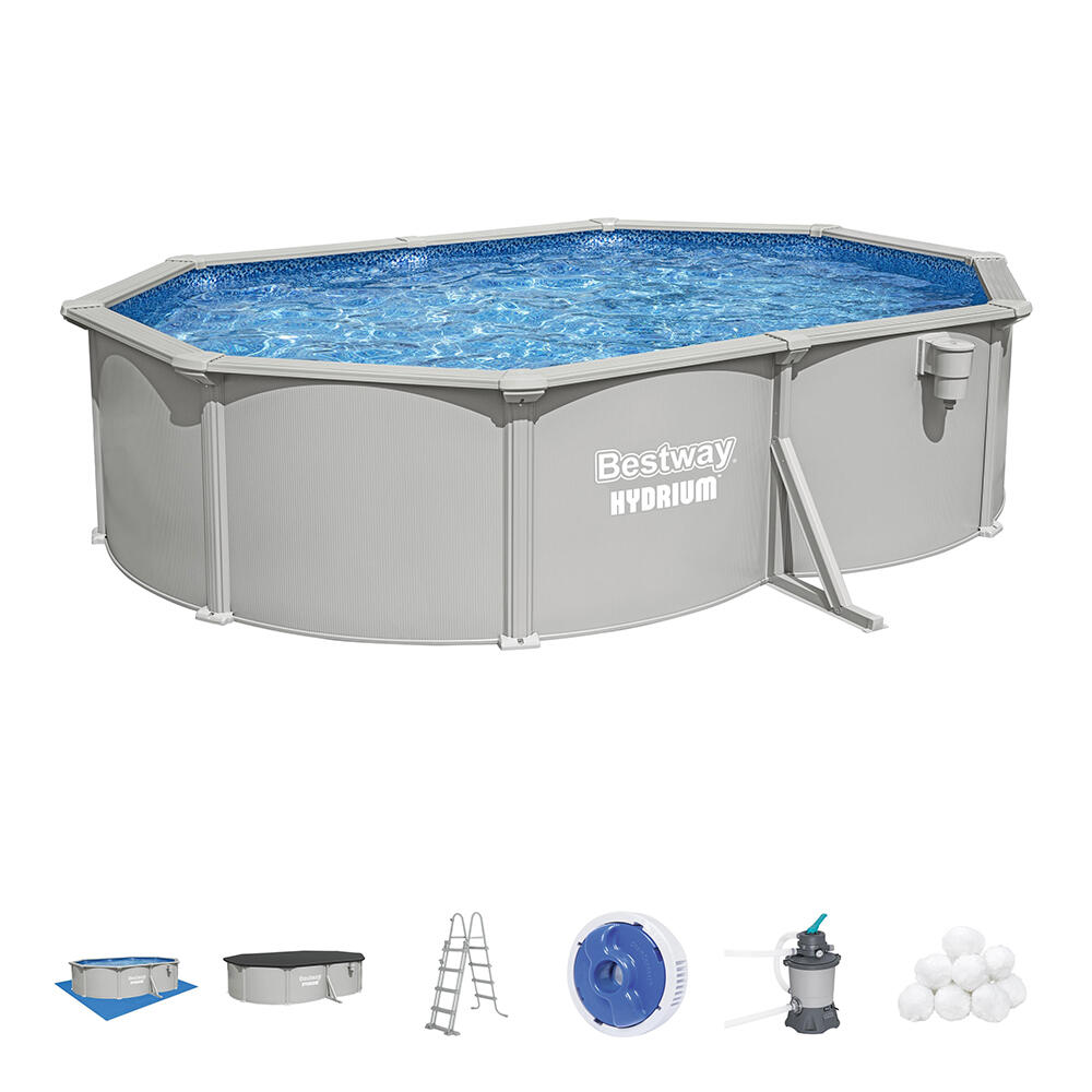 Bestway  Hydrium 5.00 m x 3.66 m x 1.22 m Oval Steel Wall Above Ground Pool Set 4/7