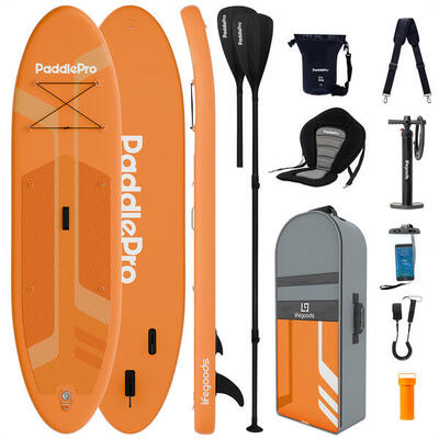 Paddlepro sup board - met zitje - opblaasbaar - 320cm - max 150kg - oranje