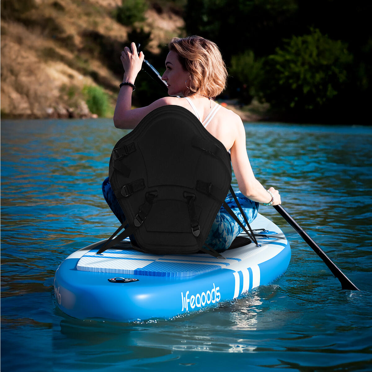 PaddlePro SUP Board Pro - avec siège - 320cm - max 150kg - Bleu clair 4/4