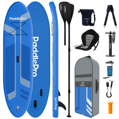 Paddlepro sup board - met zitje - opblaasbaar - 320cm - max 150kg - blauw