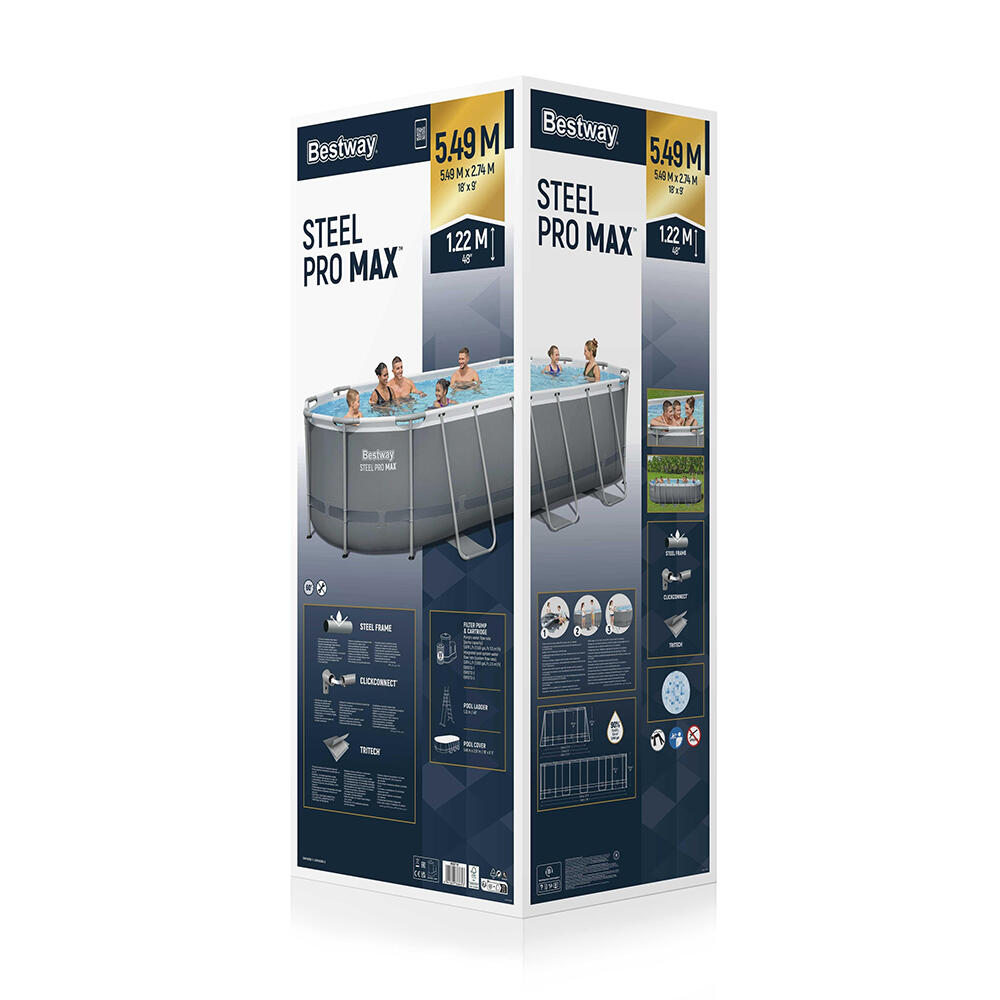 Bestway Steel Pro MAX Ovales Aufstellpoo l-Set 549 x 274 x 122 cm 5/7