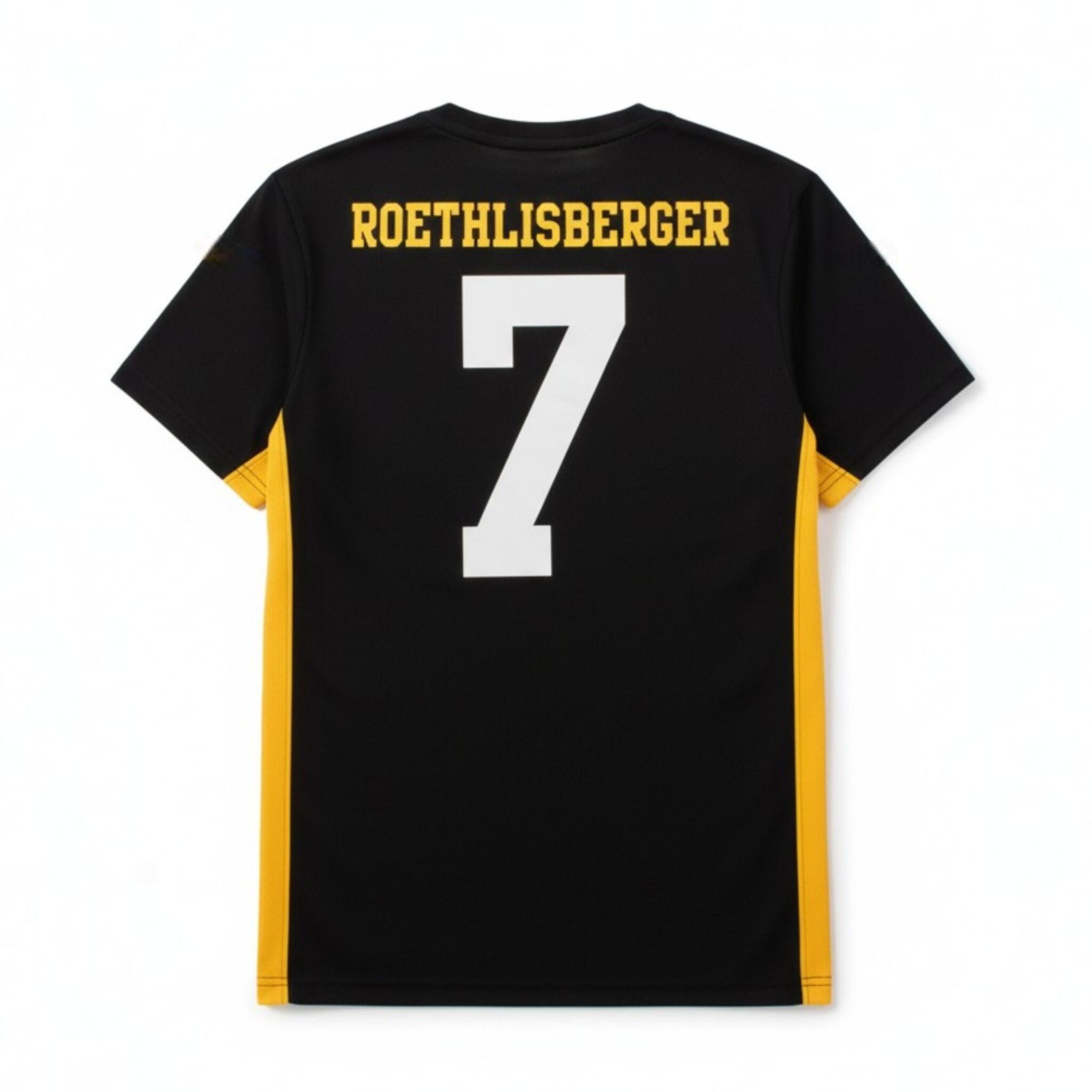 Shirt Pittsburgh Steelers Roethlisberger Nr 7 in Schwarz 2/3