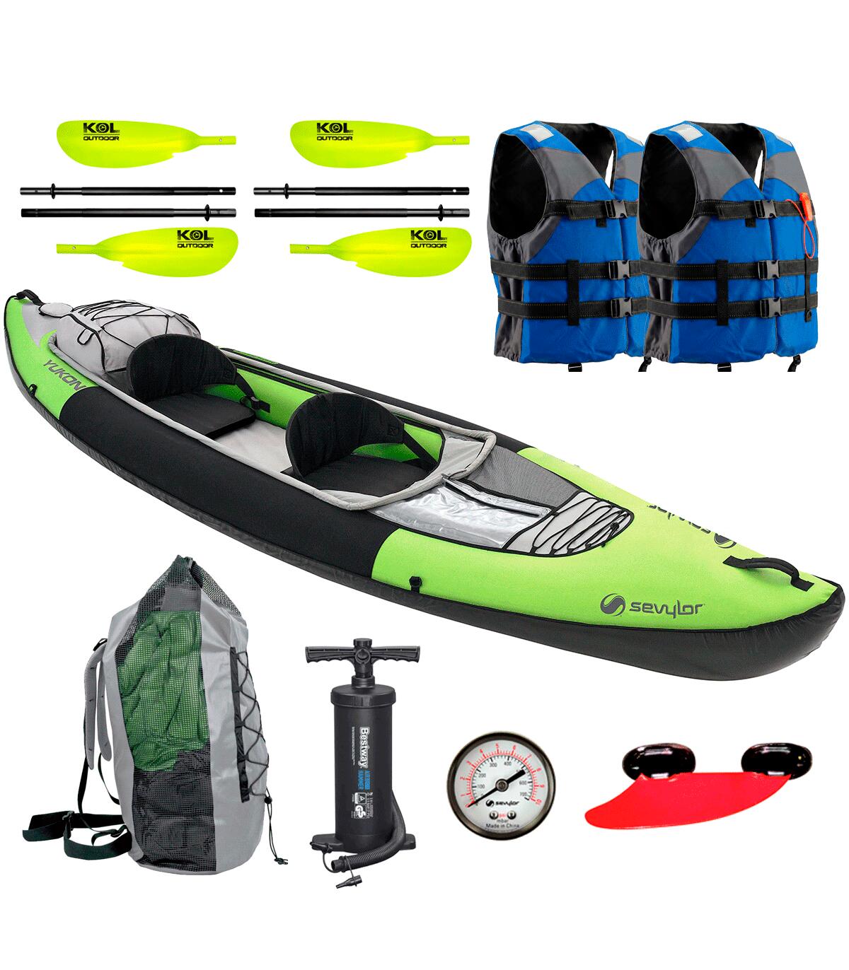Kayak gonflable Sevylor Yukon KCC380 2 places pack complet 1/7