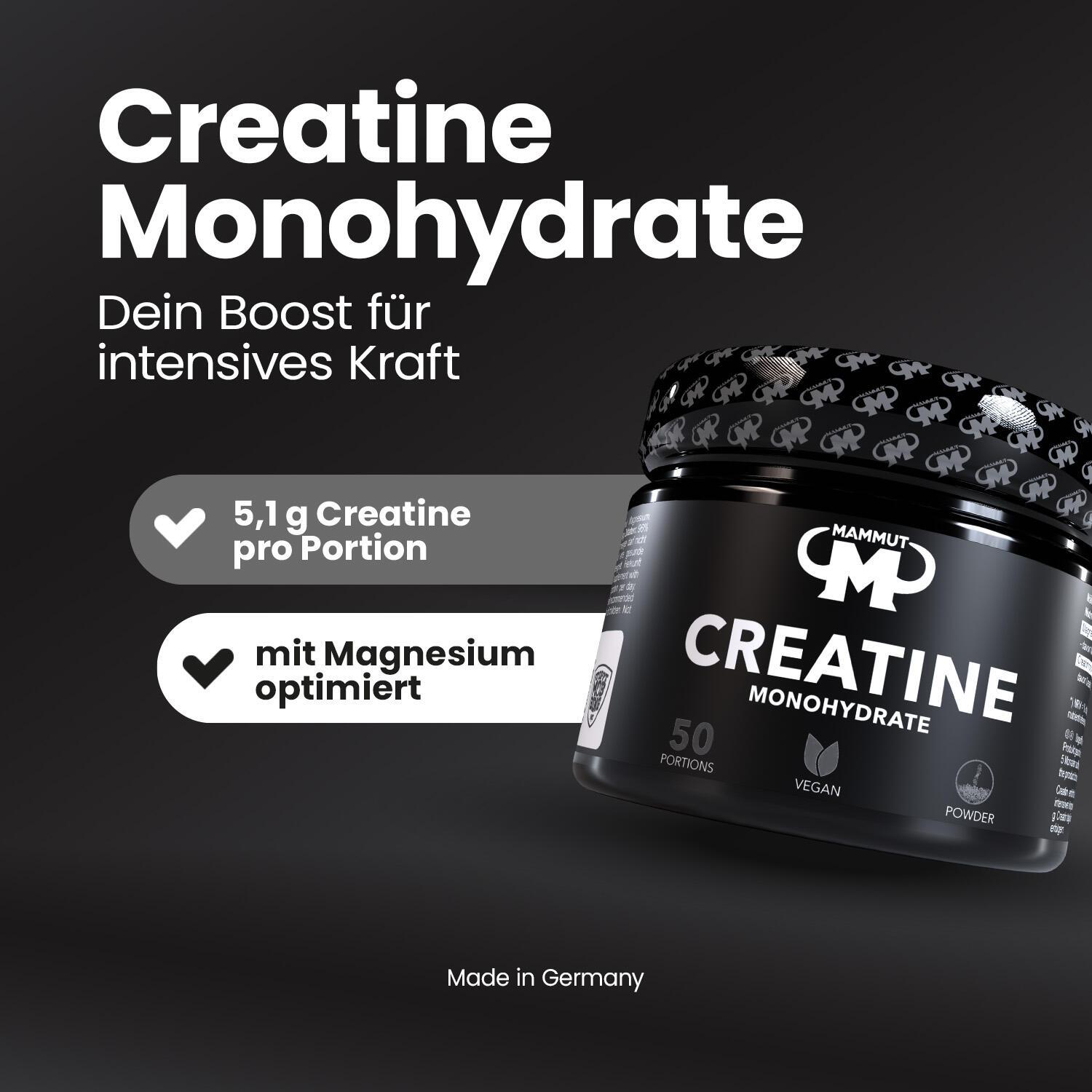 Creatine Monohydrate - 300 g Dose 3/4