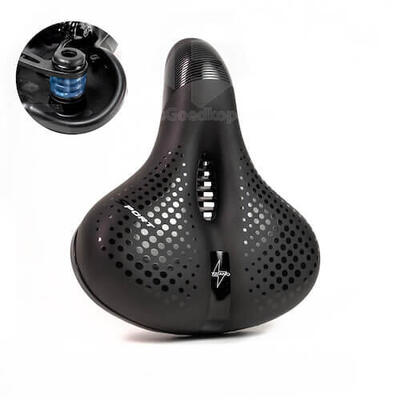 Voltano pro gel fietszadel - met uitsparing - zwart - unisex