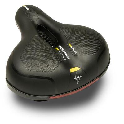 Voltano fietszadel met gelpads - zwart/geel - unisex - zadelstrop