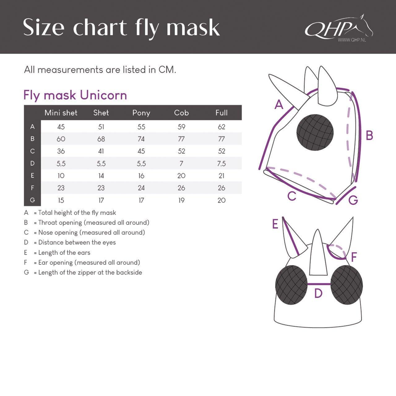 QHP Vliegenmasker Super Bug - Unicorn (Shetland) (Shetland) 2/3