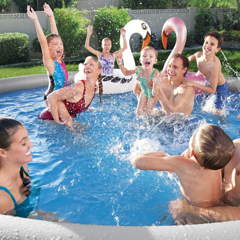 Bestway Piscine gonflable ronde Bestway Fast Set 457 x 122 cm bleu 7/7
