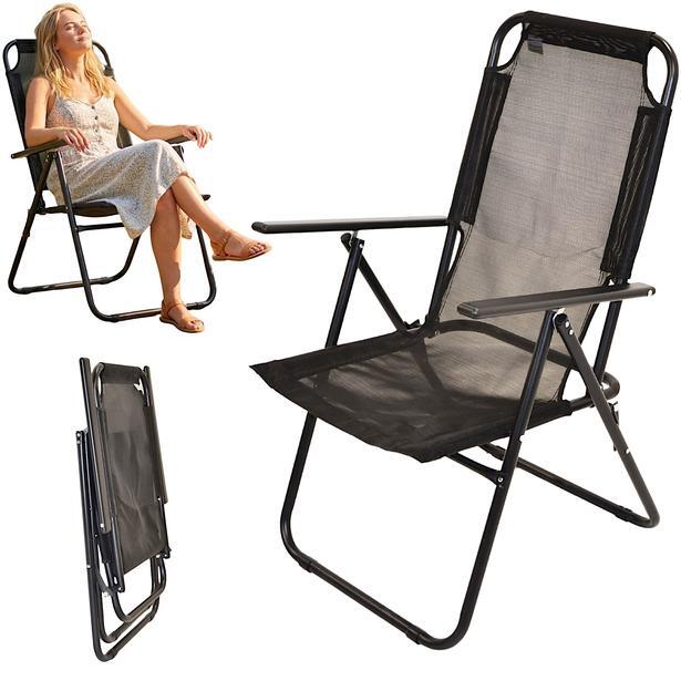 Krzesło turystyczne Enero Camp 61x66x65-108CM z podkłokietnikami 2/7