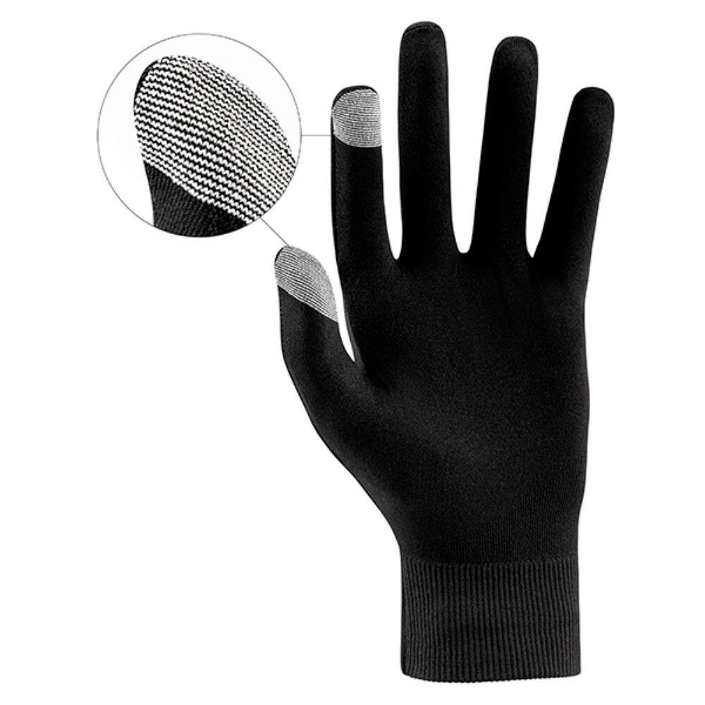 Luvas térmicas finas Alaska Unisex Preto corrida Unisex Preto LURBEL 2/4