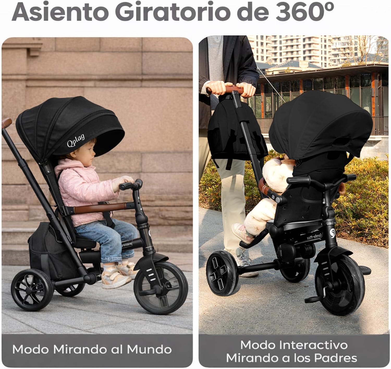 Devessport - Triciclo Evolutivo Qplay Comfo Max 8 em 1 Preto / 10-72 meses 3/7