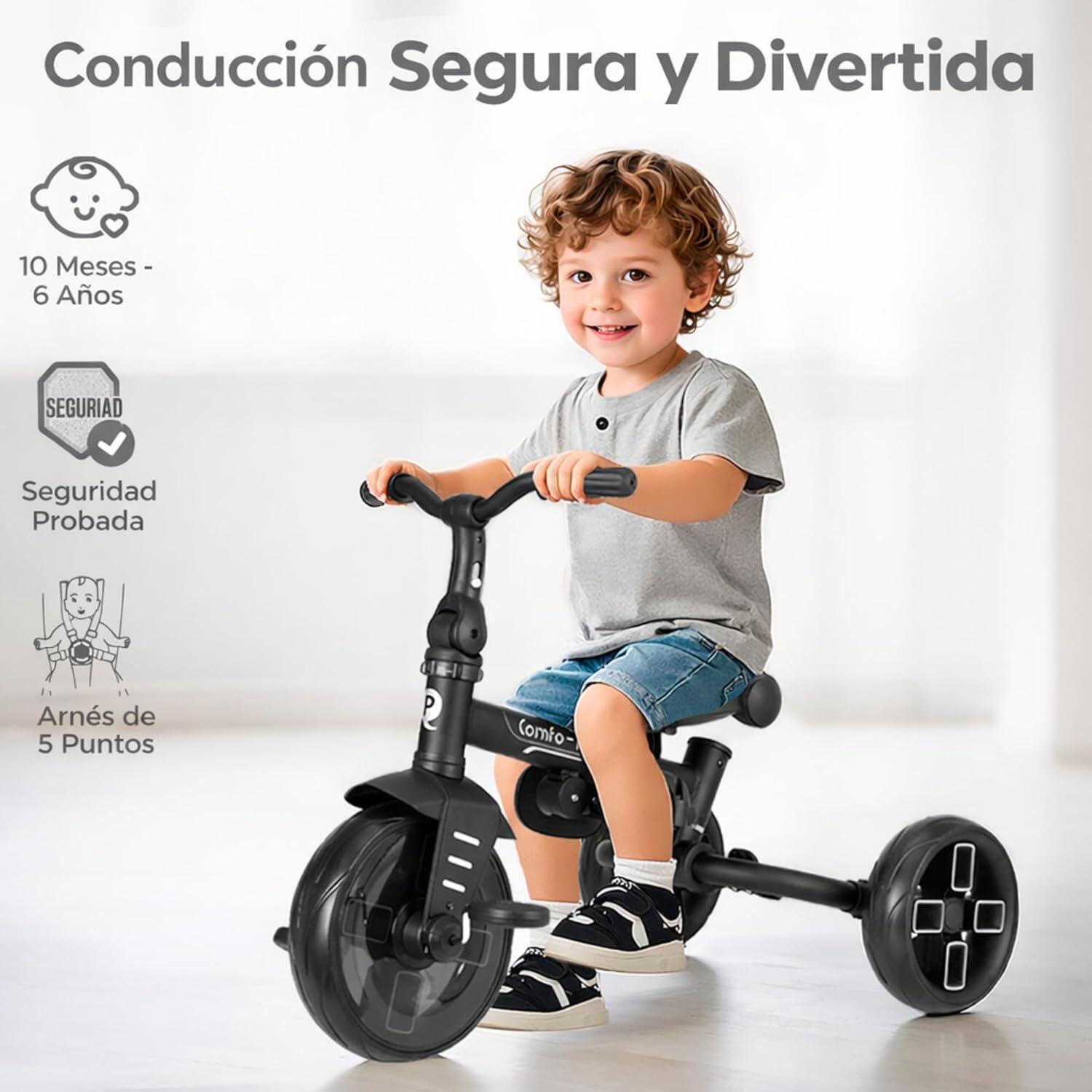 Devessport - Triciclo Evolutivo Qplay Comfo Max 8 em 1 Preto / 10-72 meses 4/7