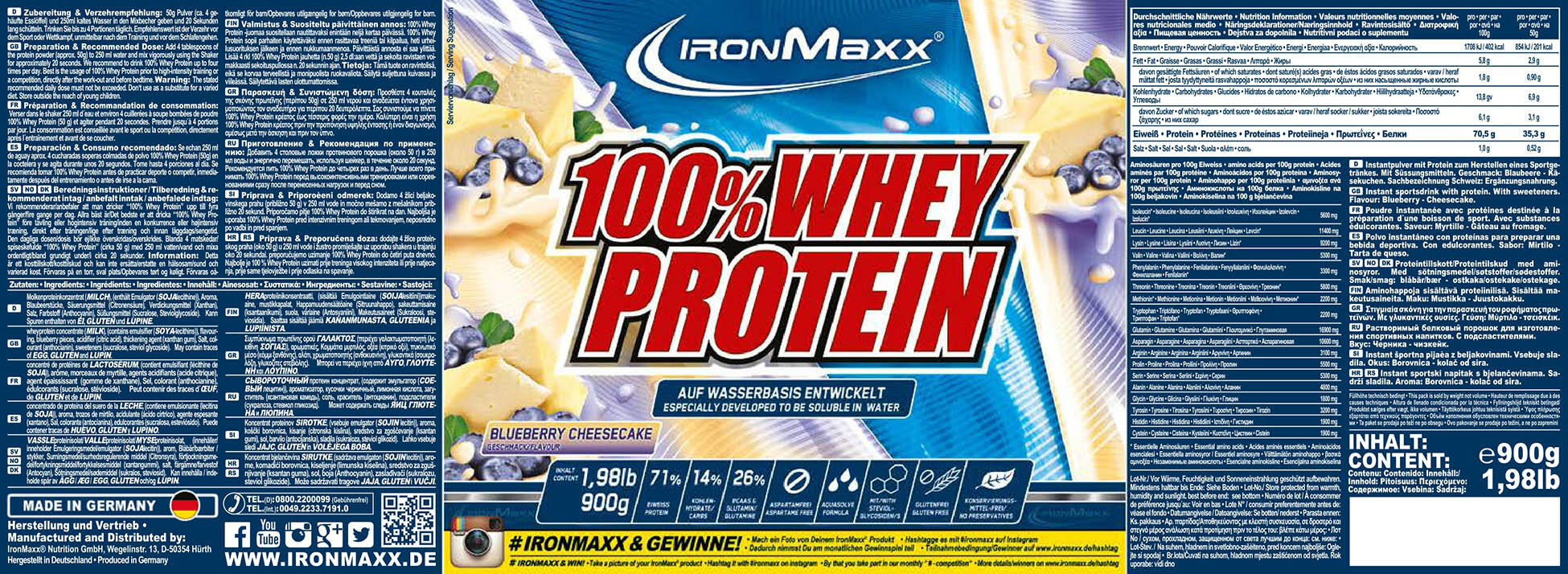 IronMaxx 100% Whey Protein - 900g 3/3