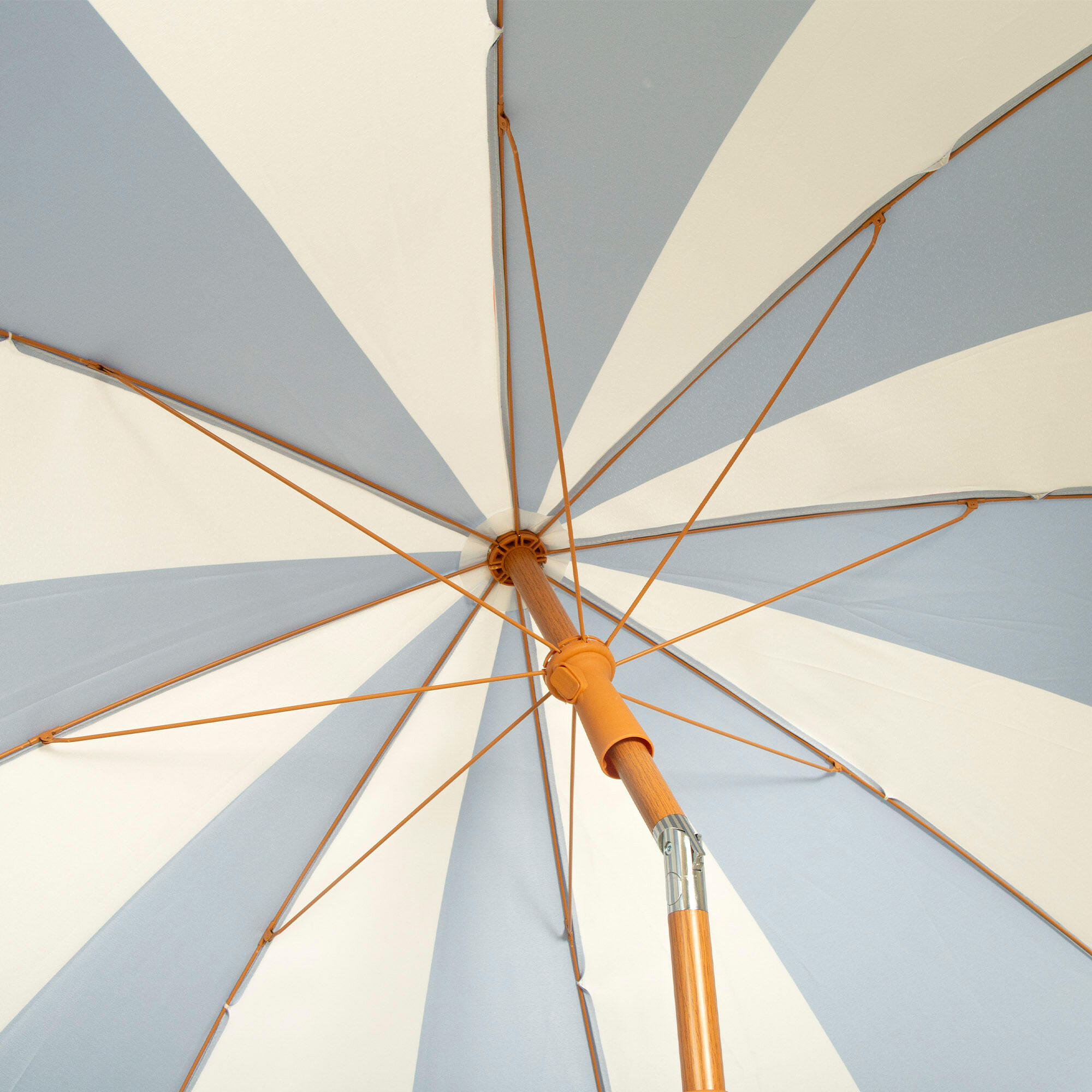 Aktive Guarda-sol de praia, 8 varetas, 200 cm, design náutico com franjas 5/7