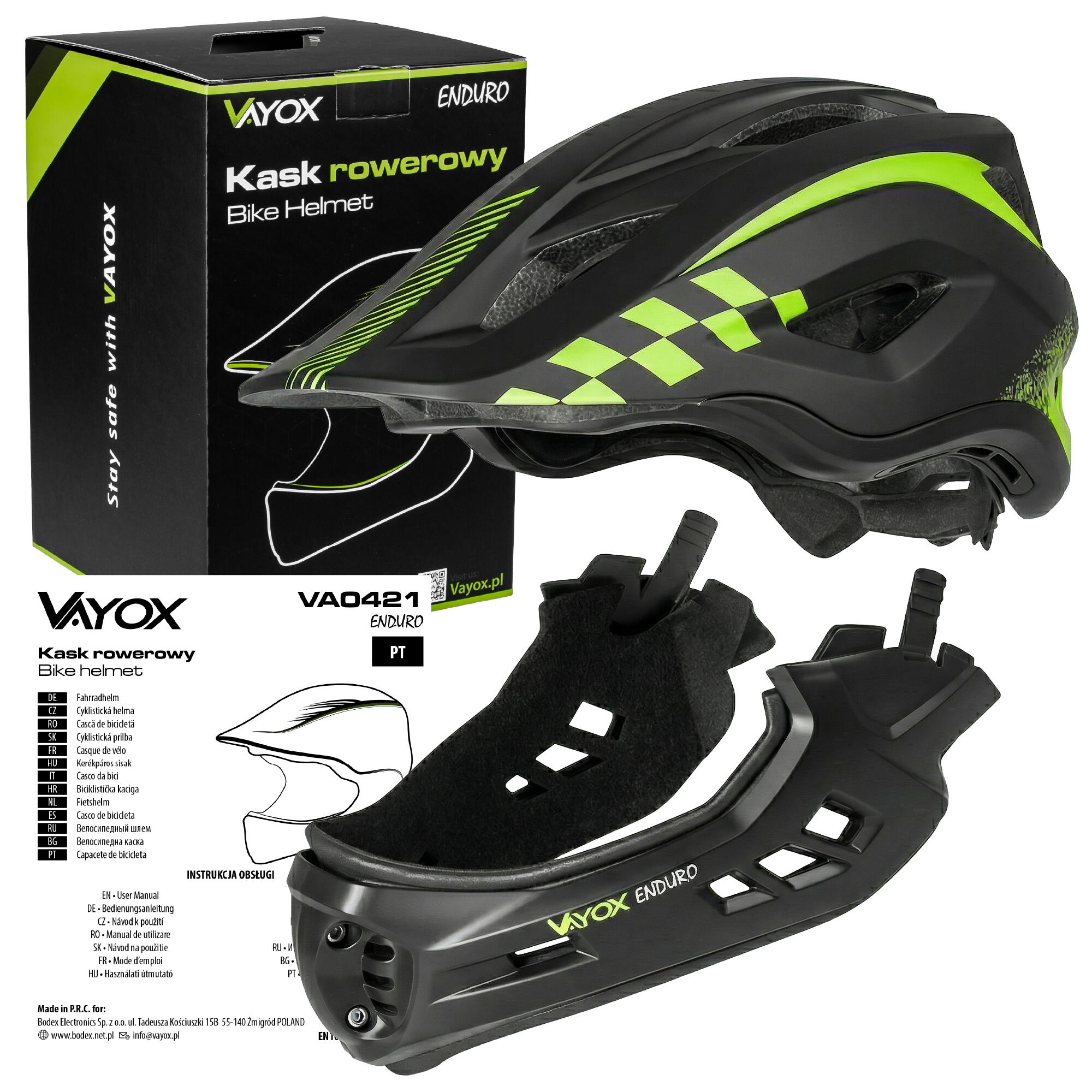 Capacete de ciclismo MTB para crianças Vayox Enduro VA0421 full face 7/7