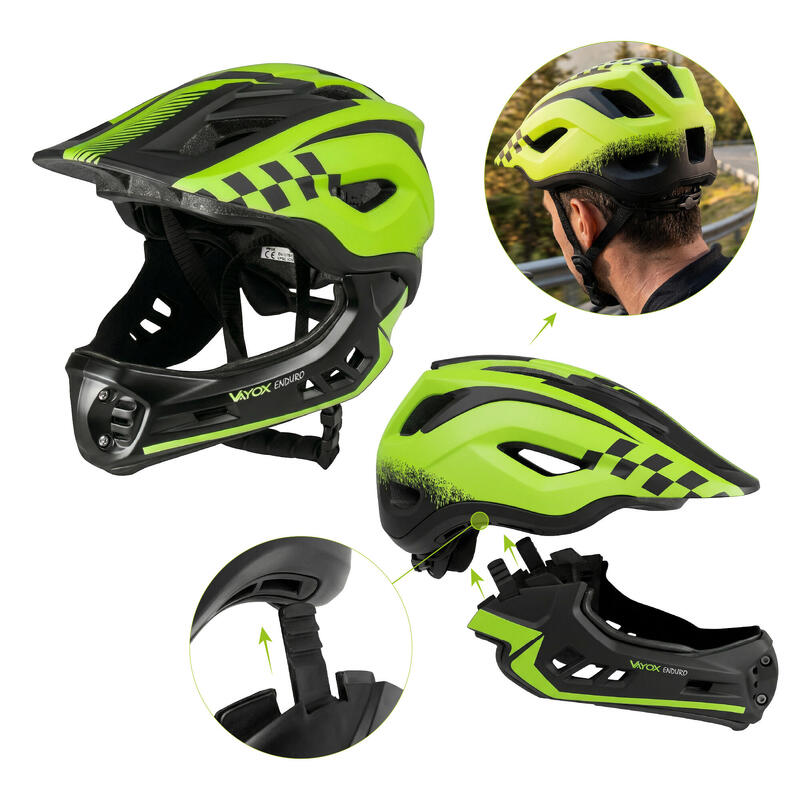 Cască bicicletă MTB Vayox Enduro VA0421 full face