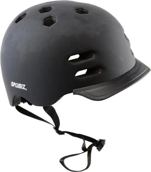 Casco de bicicleta para adultos negro mate con luz trasera