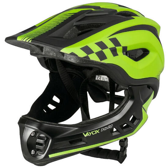 Kask rowerowy MTB dla dzieci Vayox Enduro VA0421 full face