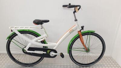 Union postcode tweedehands stadsfiets 50 cm, 28 inch, wit, 3 maanden garantie