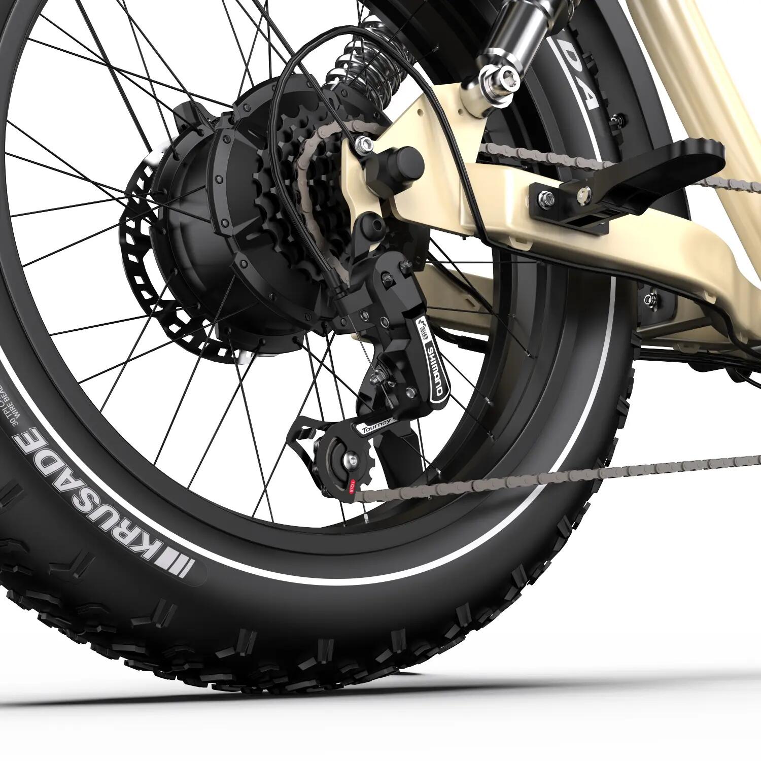 ONESPORT W77 Bicicleta fat, 48V 18Ah, 20 polegadas, travões hidráulicos 15/15