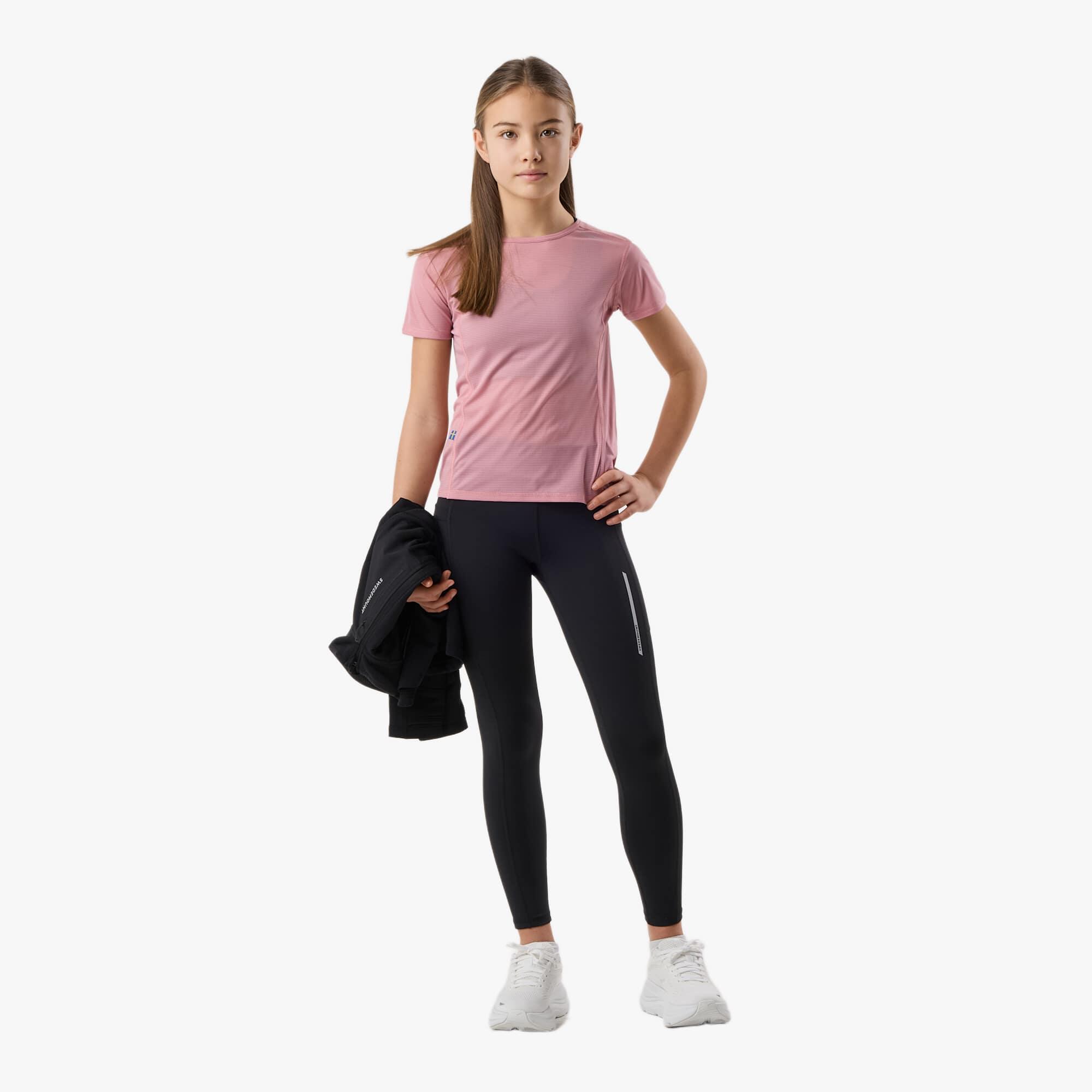 T-shirt à manches courtes training junior fille quick dry Ultra Light Tee 3/8