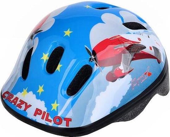 Kask rowerowy dla dzieci, niebiesko-biały, sportowy, XS 44-48 cm