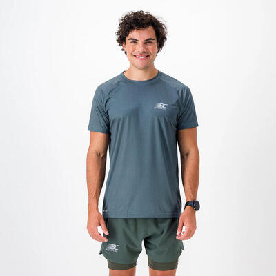 T-shirt eco-gerecycled en ademend heren running-trail aero