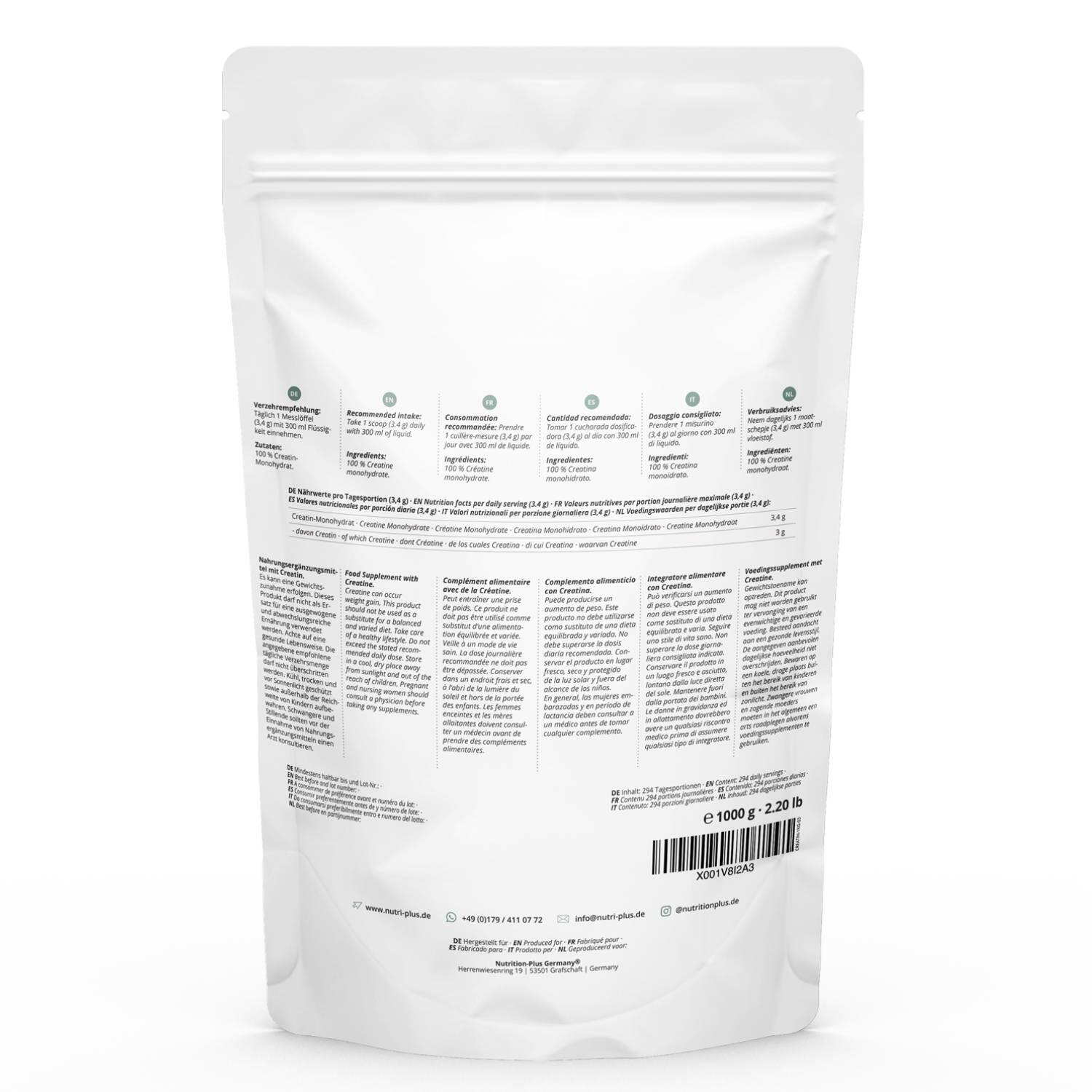 Monohydrate de créatine 1 kg NB 2/5