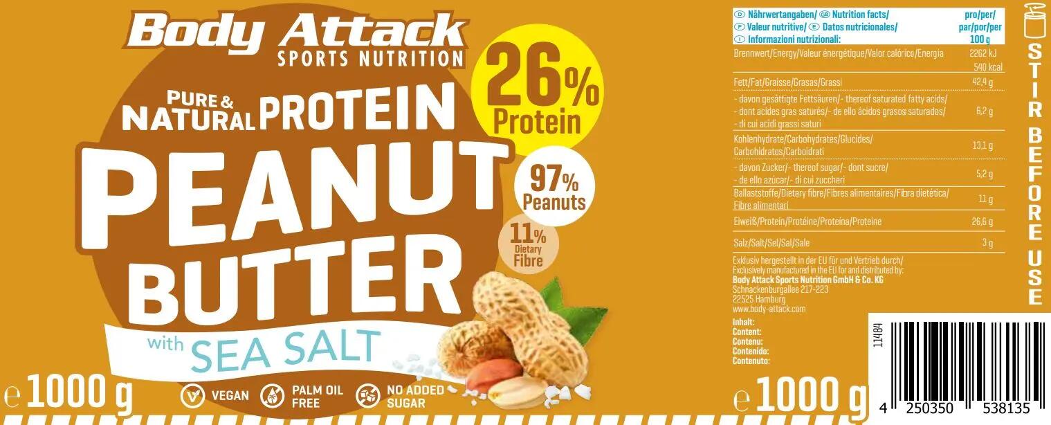 Body Attack Peanut Butter 1000g 2/2
