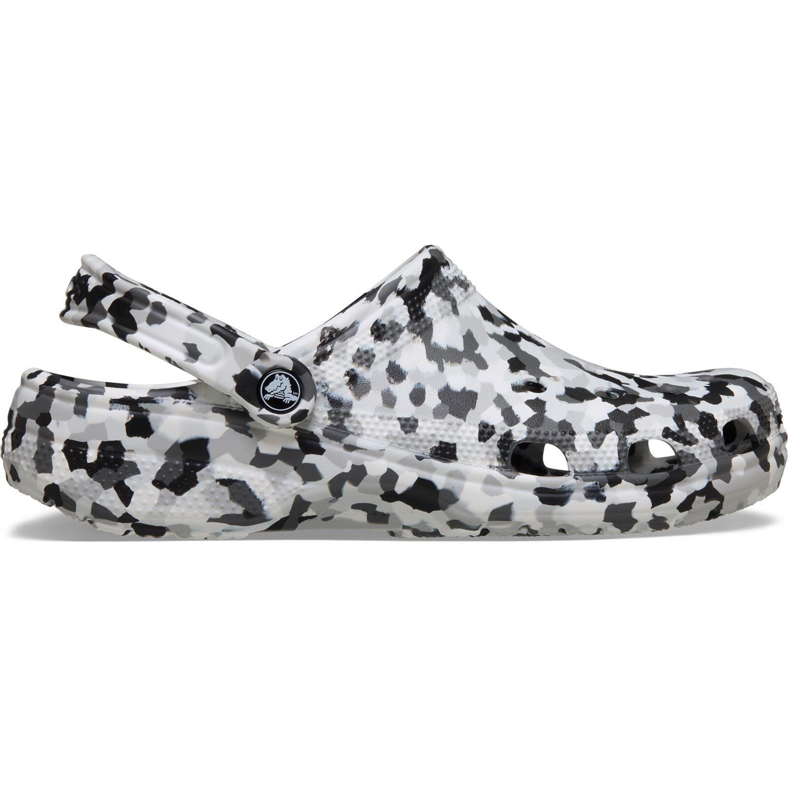 Crocs Classic Confetti EVA Black/White Roomy Fit Clogs 4/4