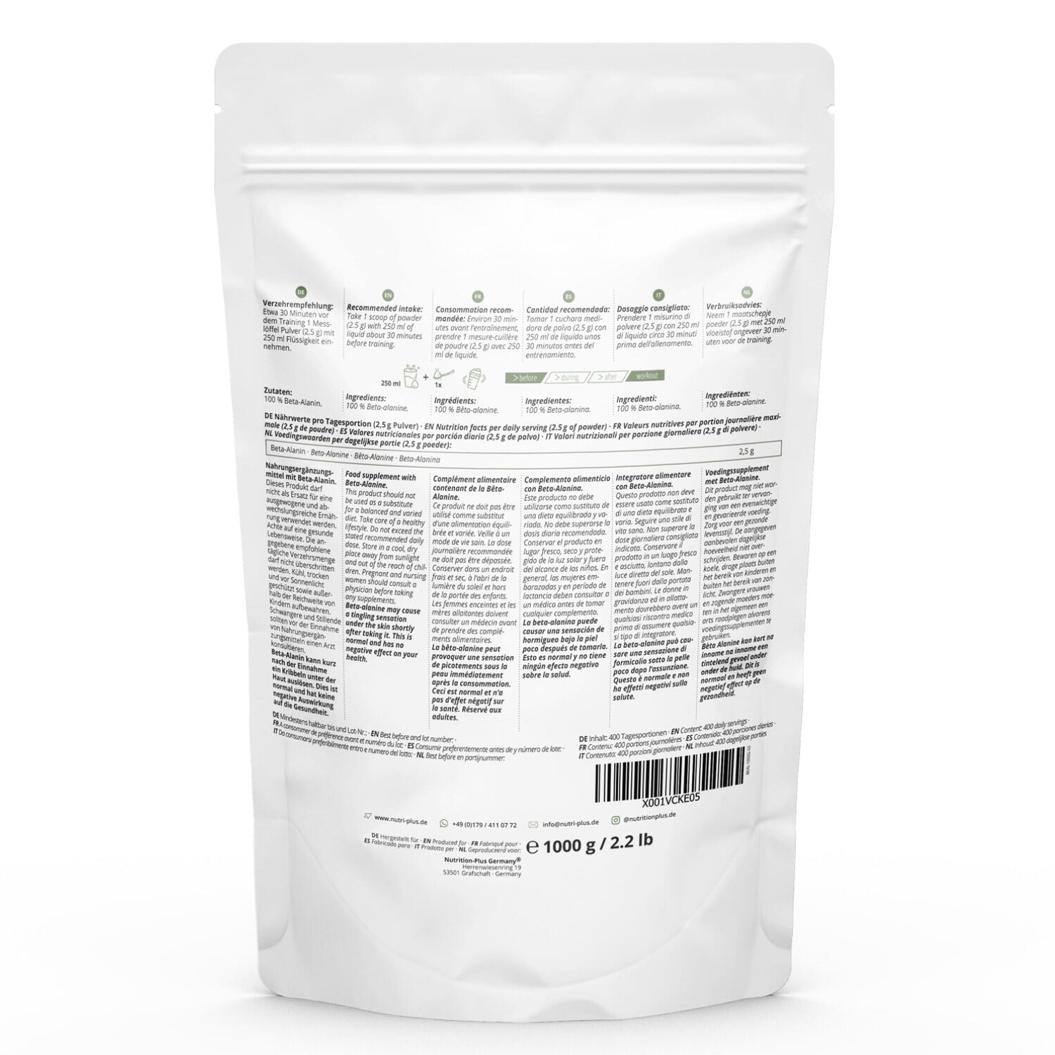 Beta-Alanin Pulver 1 kg 2/5