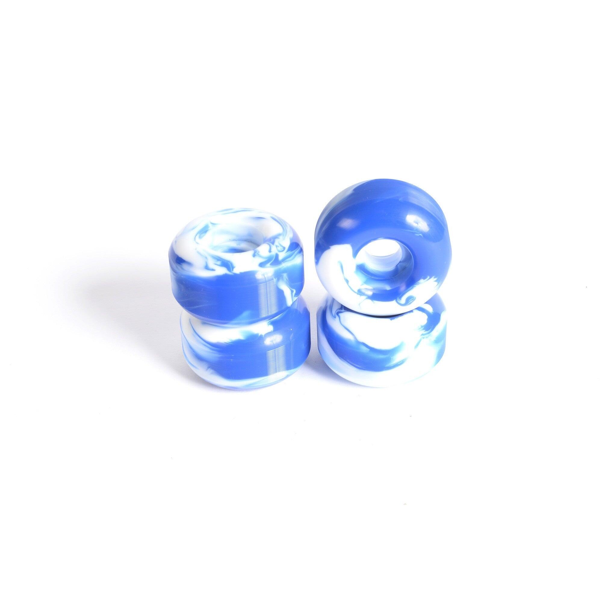 YOCAHER - Roues skateboard 52x30mm 99A - Swirl Blue/White 2/2