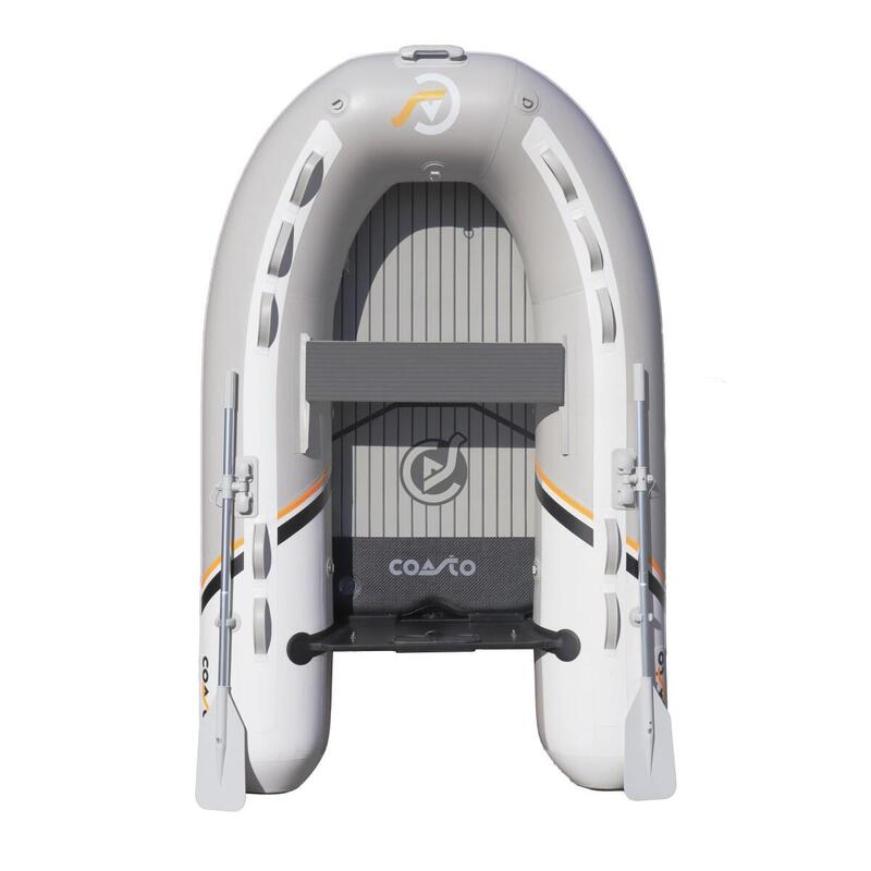 Barca gonflabilă premium Dropstitch 3 locuri - 248x154cm - Gri - Max.317kg/6CP