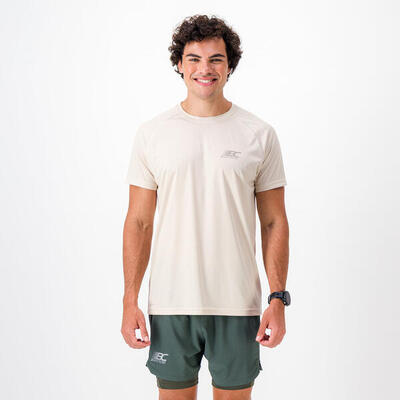 T-shirt eco-gerecycled en ademend heren running-trail aero