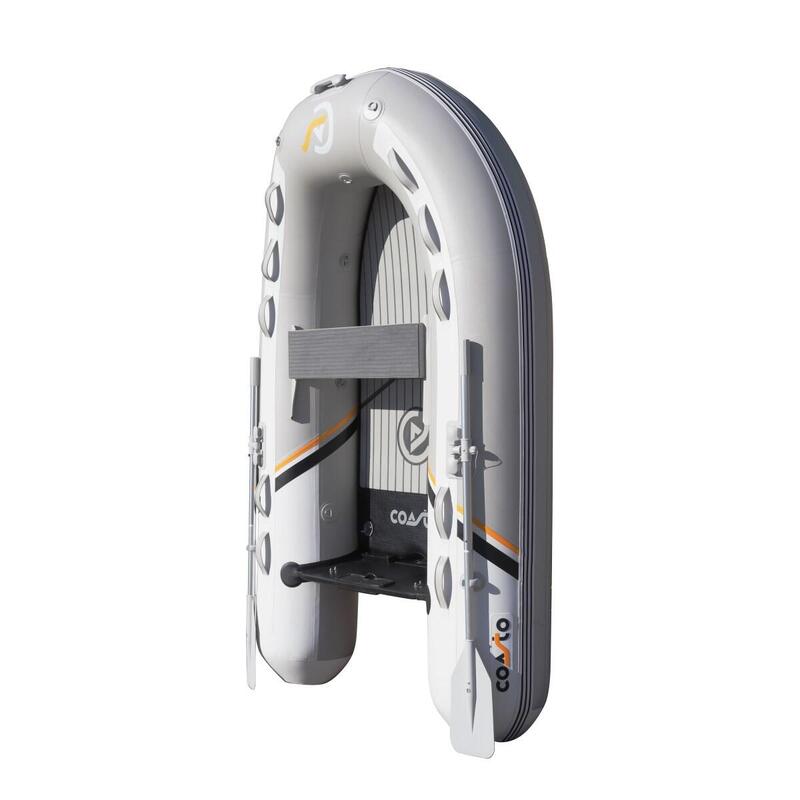 Barca gonflabilă premium Dropstitch 3 locuri - 248x154cm - Gri - Max.317kg/6CP