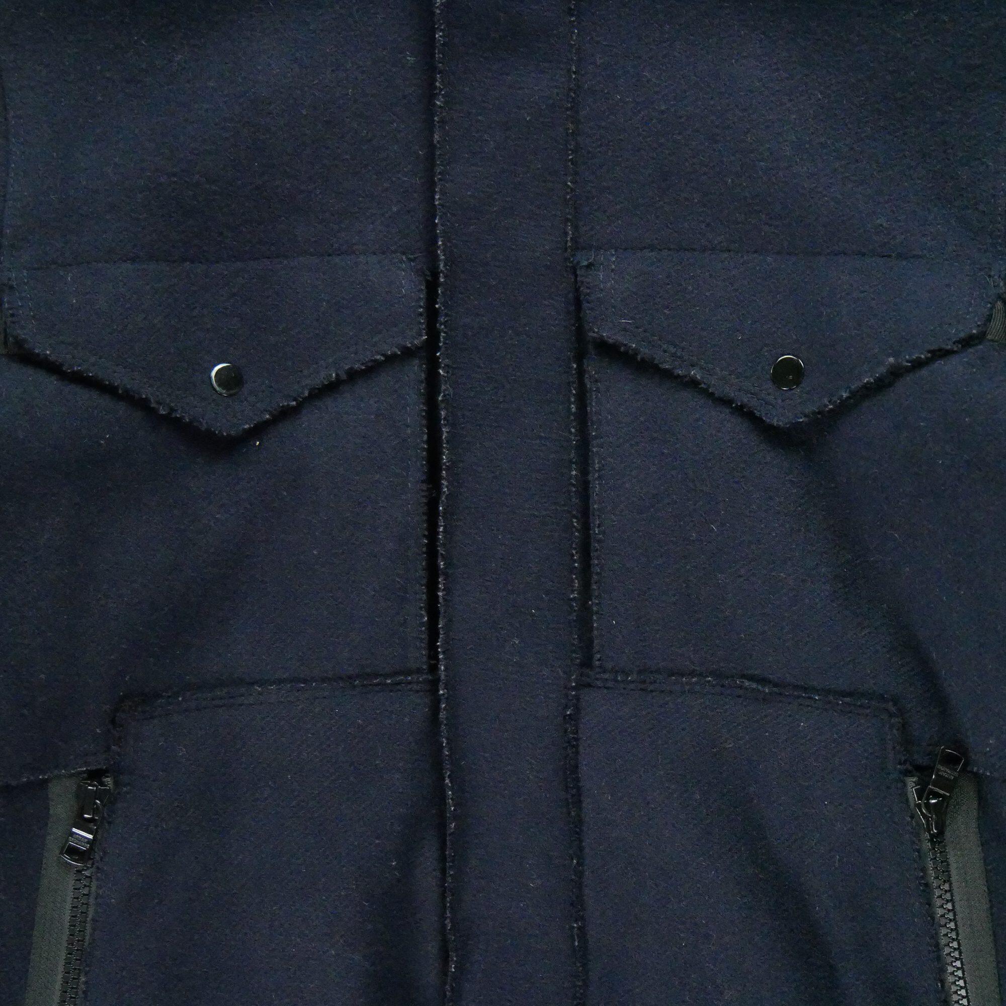 Herren Navy Wolljacke 4/6
