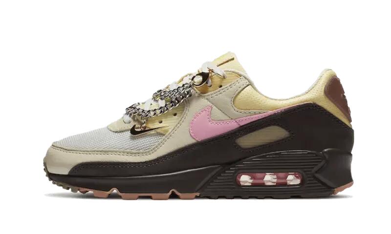 Nike Air Max 90 Cuban Link Velvet Brown (W) 1/4