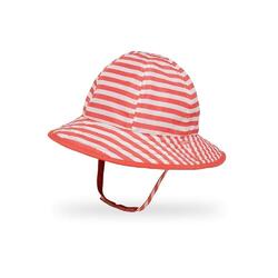 UPF50+ Infant SunSkipper Bucket Coral Stripe/Coral 6-12m