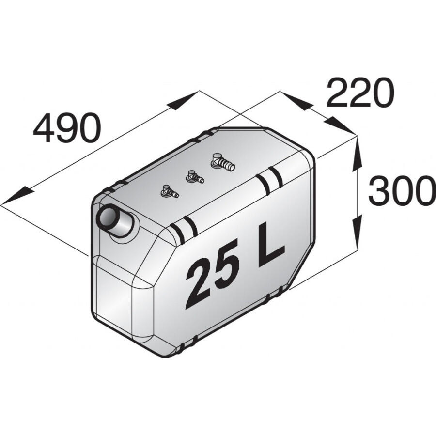 Réservoir gazole 25 Litres pour moteurs diesel 2/2