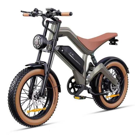 Vélo électrique adulte DYU M20, pneus larges, freins hydrauliques, Shimano