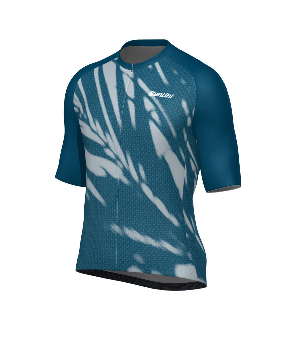 Leaf – Maillot Manches Courtes Homme bleu Velò 3/4