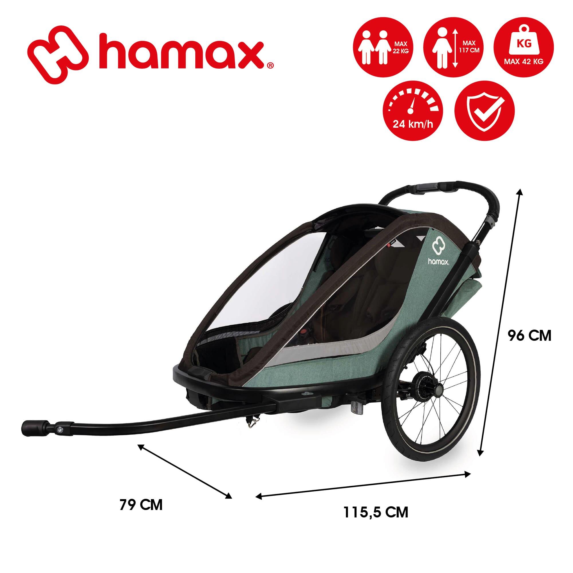 Lot Remorque Vélo Enfant Cocoon + Insert Bébé 3/7