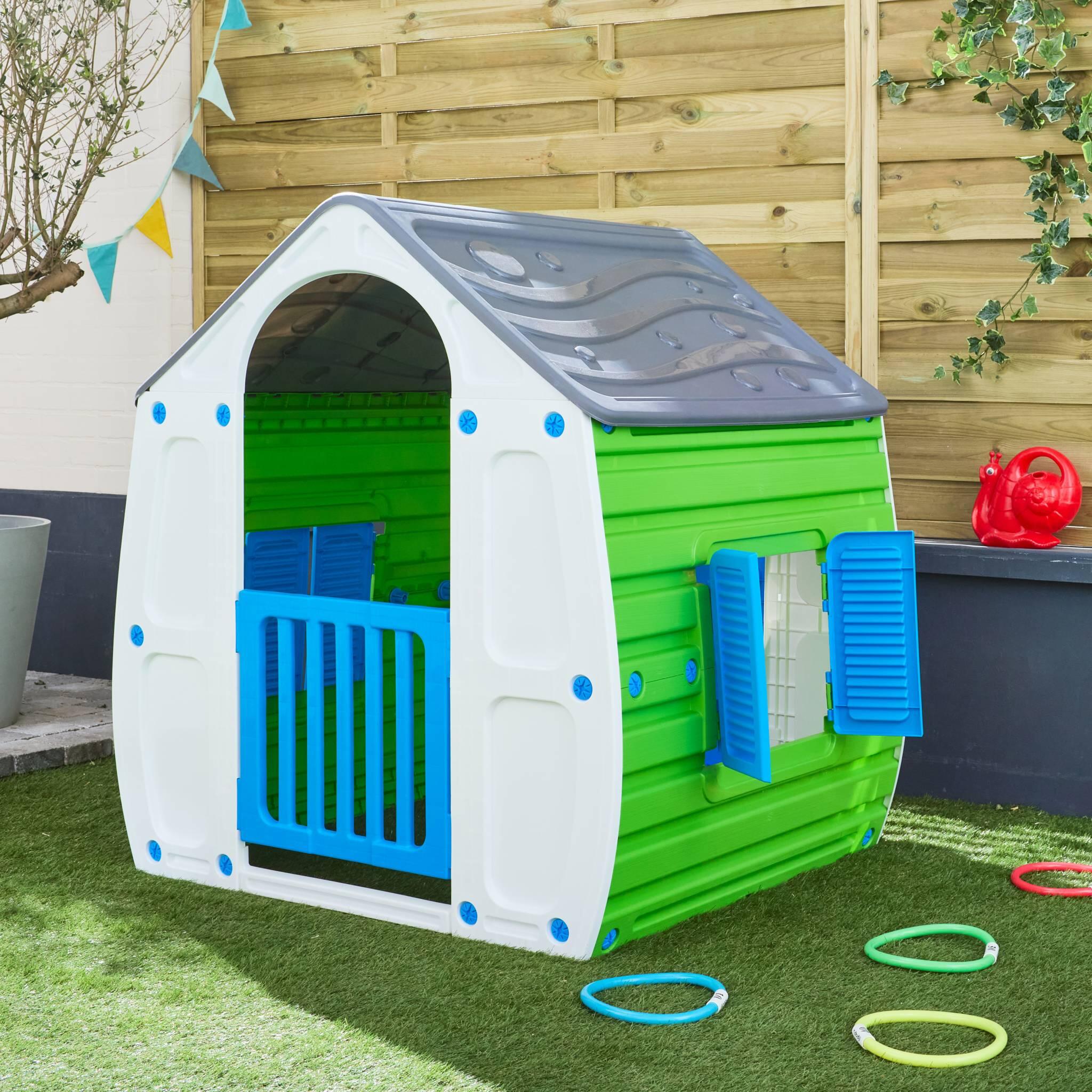 Farbenfrohes Spielhaus aus Kunststoff für Kinder  L 102 x B 90 x H 109 cm Lou 3/5