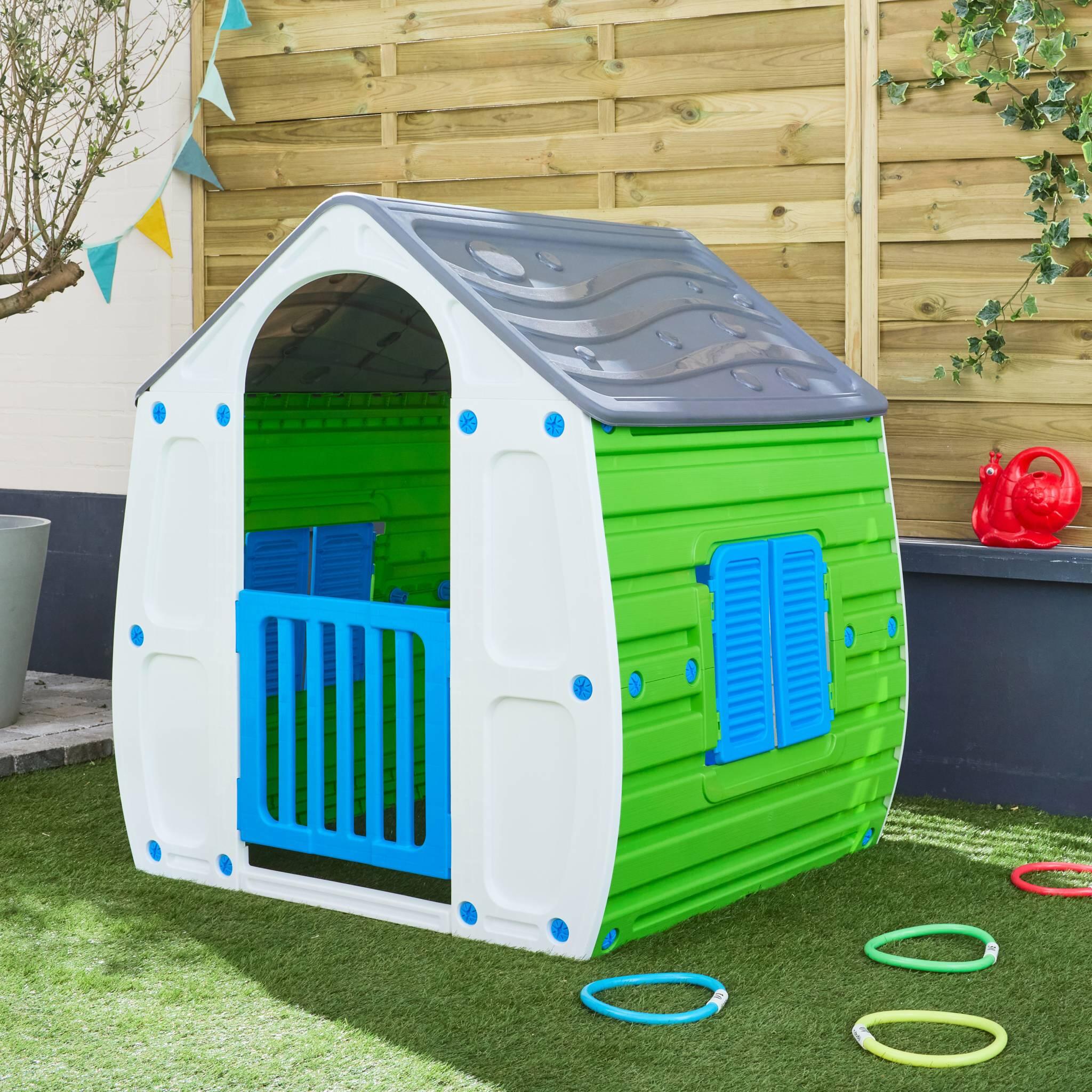 Farbenfrohes Spielhaus aus Kunststoff für Kinder  L 102 x B 90 x H 109 cm Lou 2/5