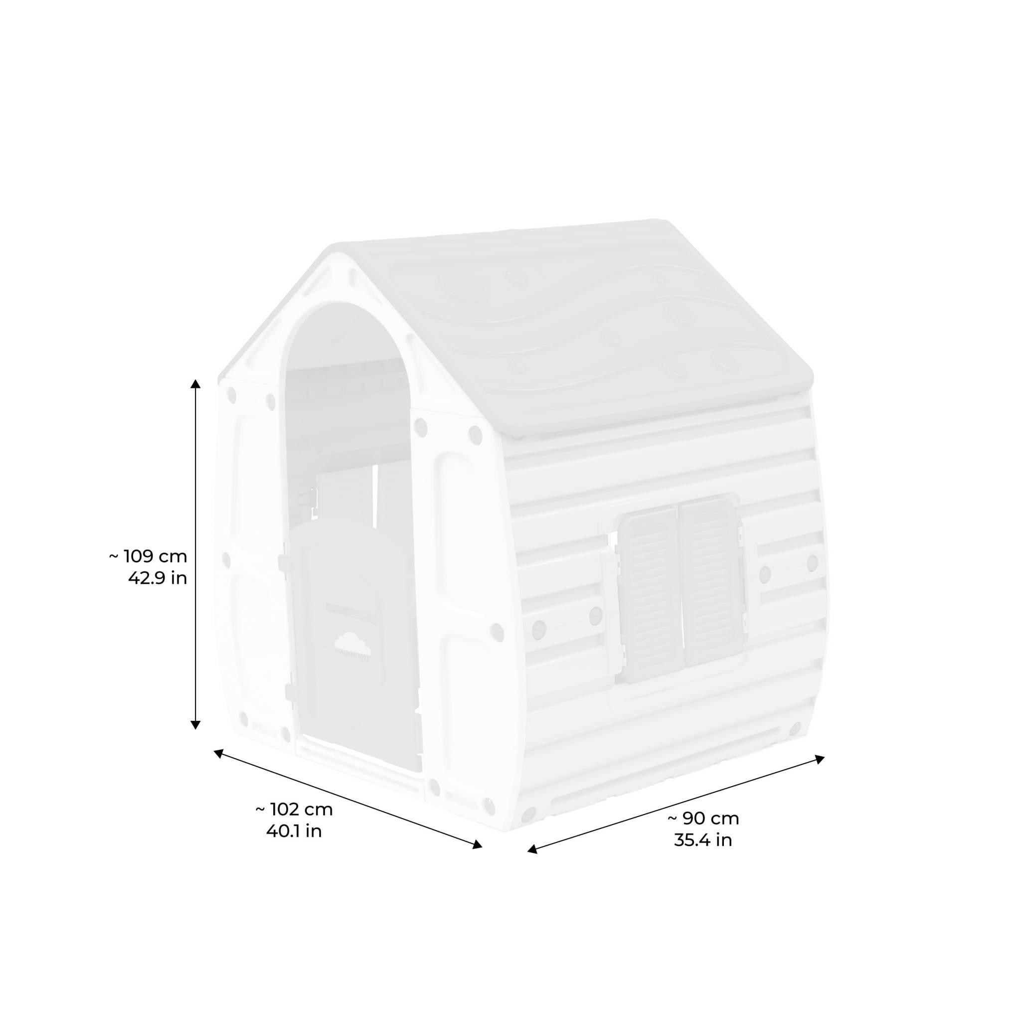 Farbenfrohes Spielhaus aus Kunststoff für Kinder  L 102 x B 90 x H 109 cm Lou 5/5