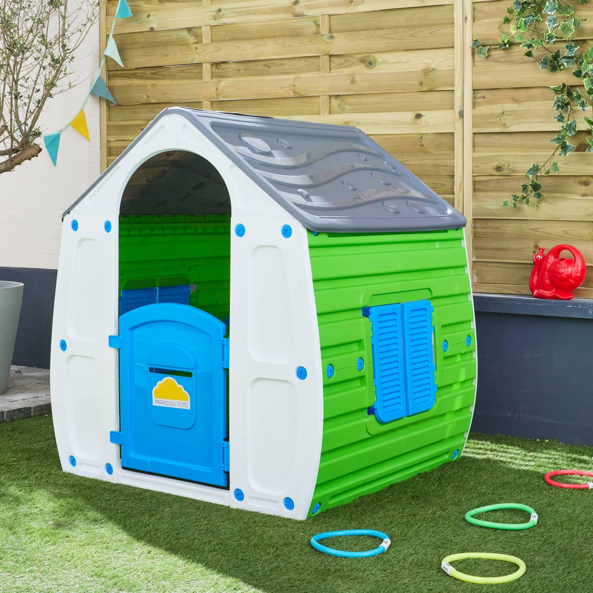 Farbenfrohes Spielhaus aus Kunststoff für Kinder  L 102 x B 90 x H 109 cm Lou 4/5